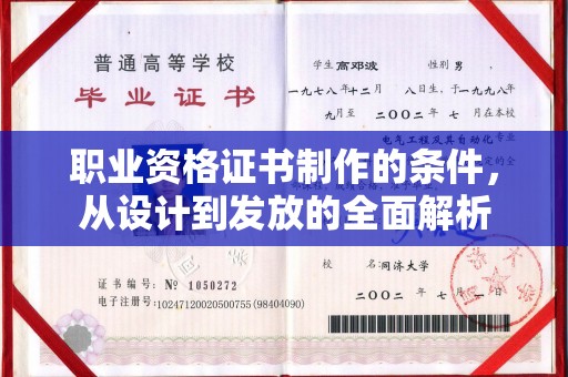 狮子山职业资格证书制作的条件，从设计到发放的全面解析