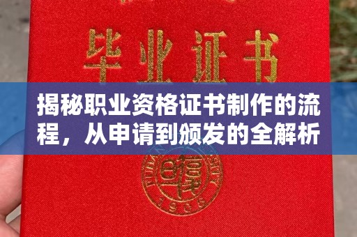 狮子山揭秘职业资格证书制作的流程，从申请到颁发的全解析