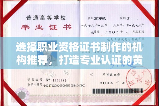 狮子山选择职业资格证书制作的机构推荐，打造专业认证的黄金标准