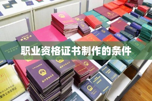 狮子山职业资格证书制作的条件
