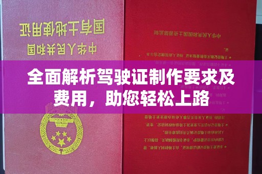 狮子山全面解析驾驶证制作要求及费用，助您轻松上路