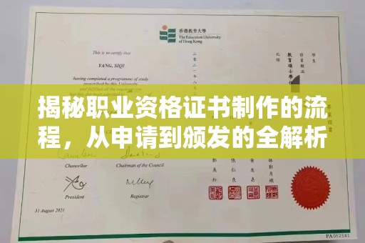 狮子山揭秘职业资格证书制作的流程，从申请到颁发的全解析